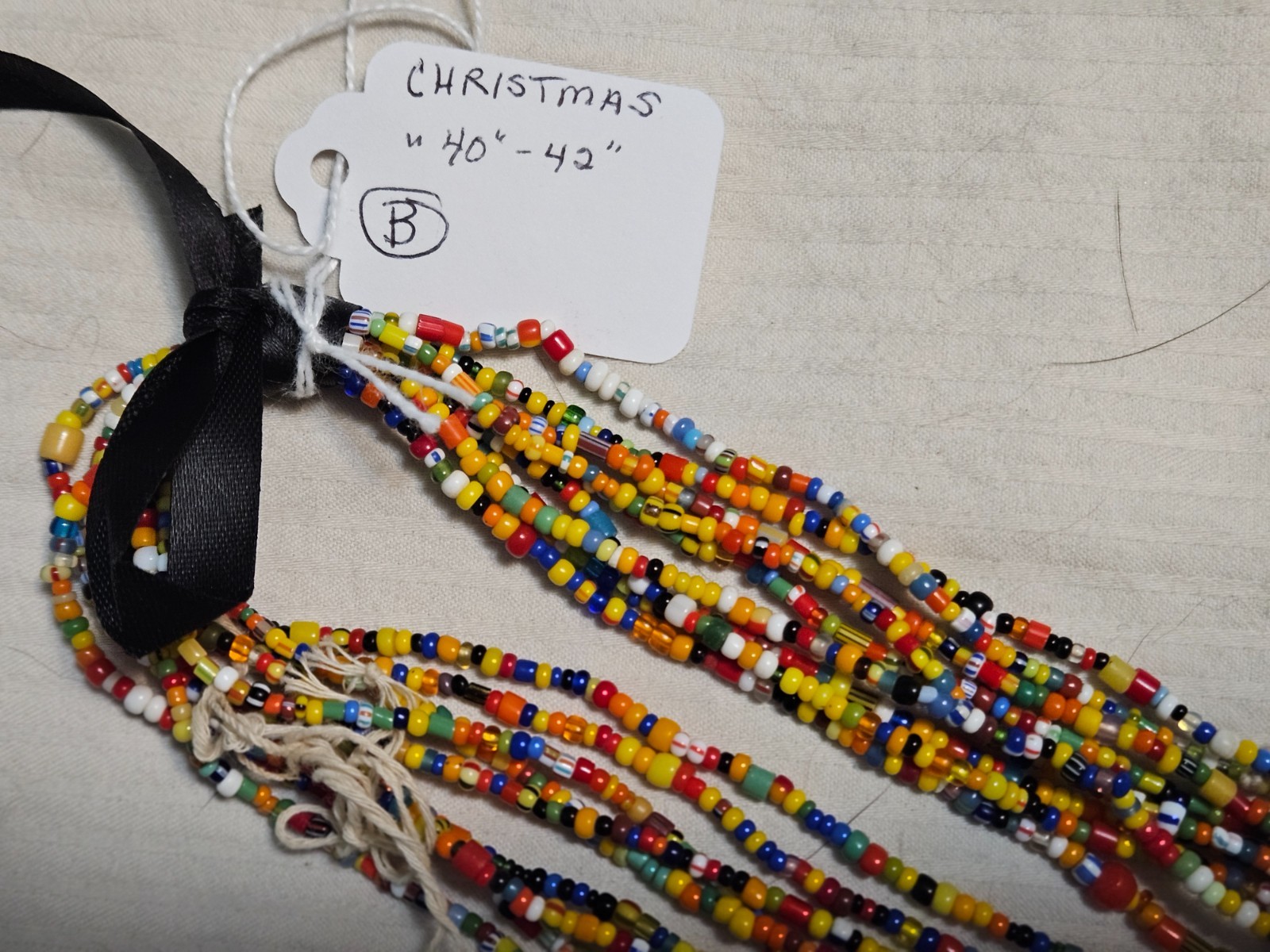 Vintage African trade beads, Christmas beads, 10 strands per lot, $50/lot