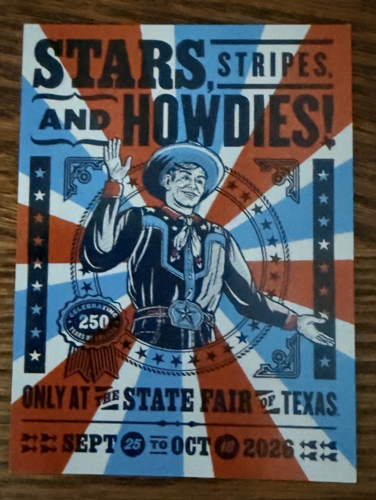 State Fair Of Texas 2026 Refrigerator Magnet - Go Big Tex - 4”  x  3” Size.