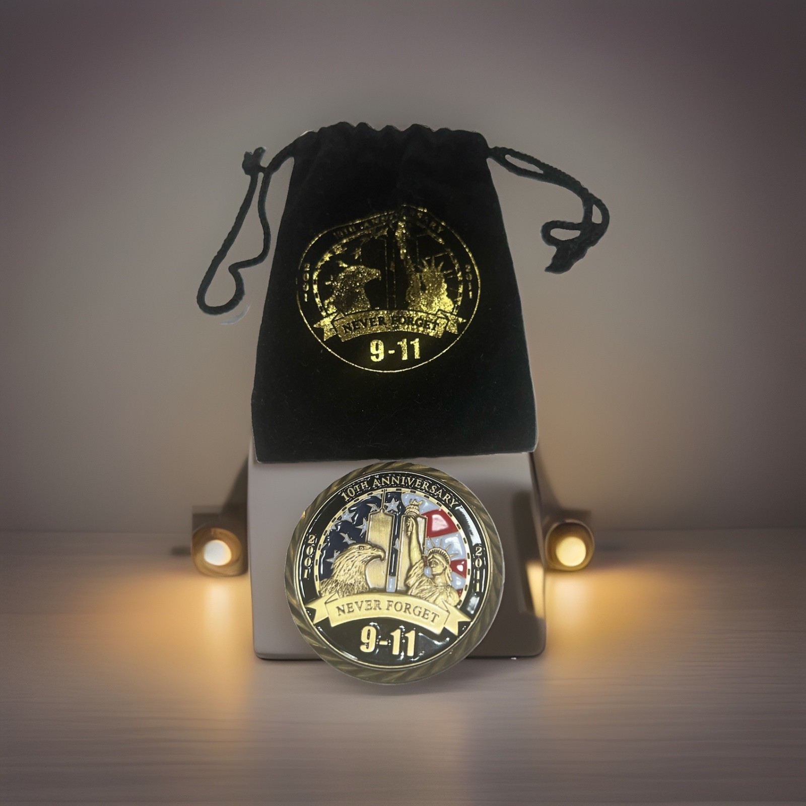 9 - 11 10th Anniversary Never Forget Challenge Coin 9/11