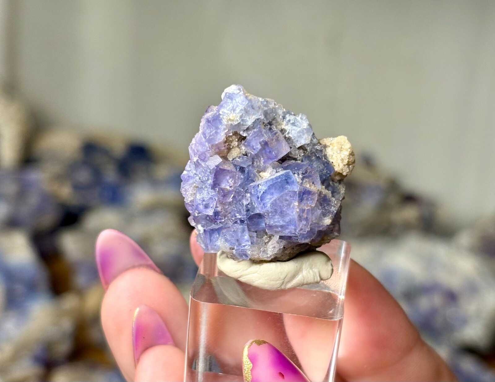 Bingham Area Blue Fluorite Cluster | Natural New Mexico Cubic Fluorite |