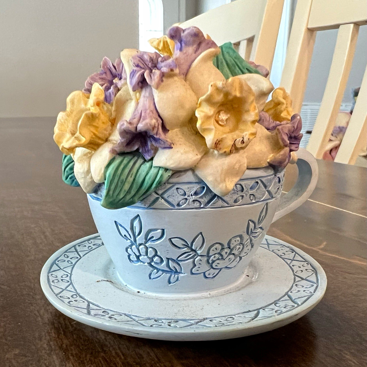 Vintage 1998 Avon Flower Of The Month Music Box For March