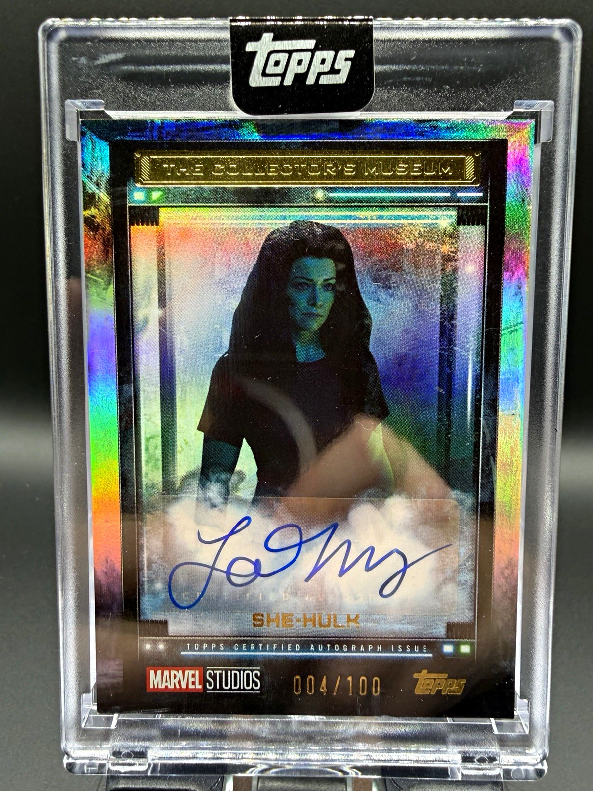 Topps 2025 Marvel The Collector\'s Museum She-Hulk Tatiana Maslany Auto 4/100