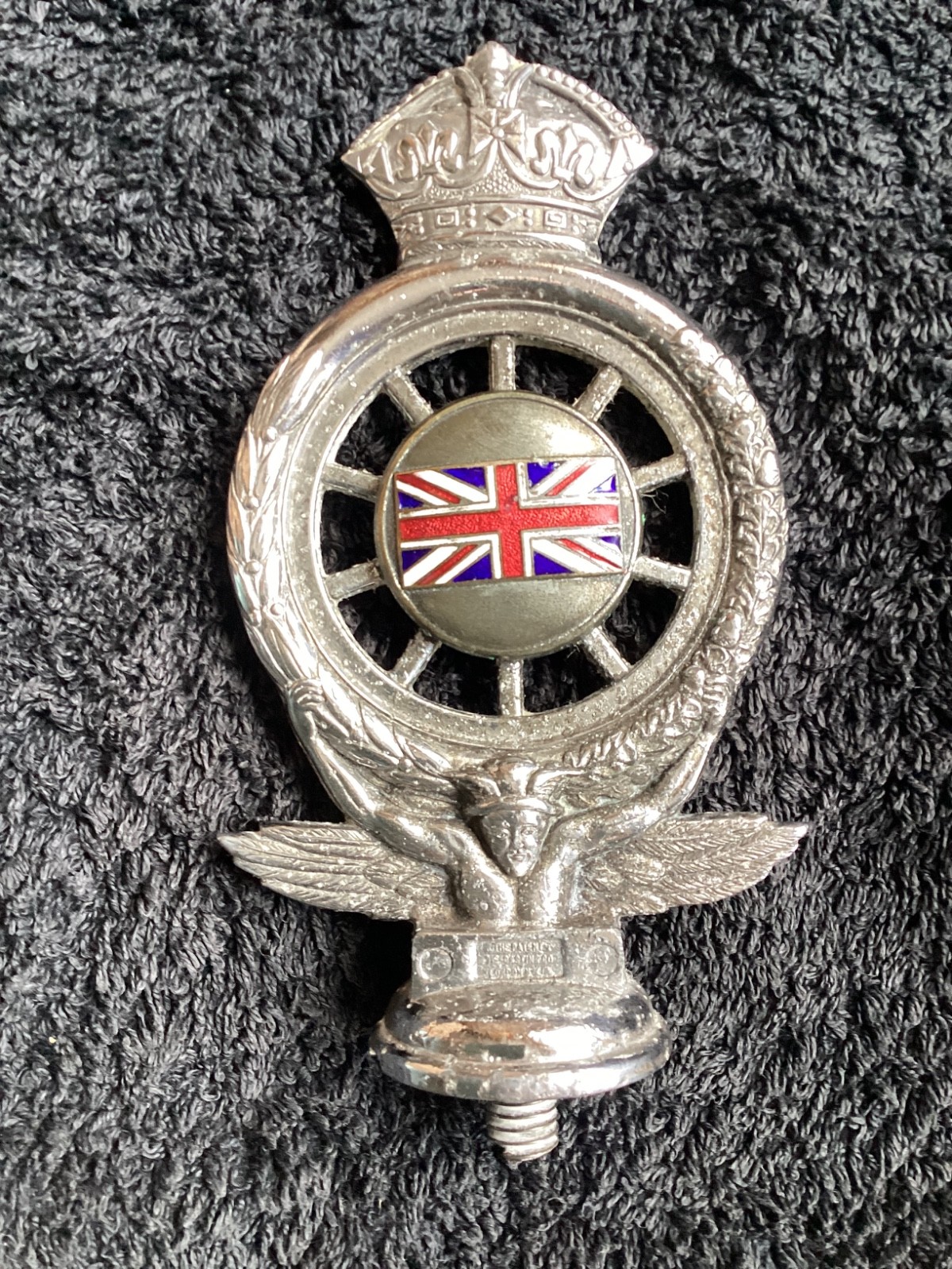VINTAGE RAC MEMBERS  CAR BADGE  ROYAL AUTOMOBILE CLUB 1930s RARE