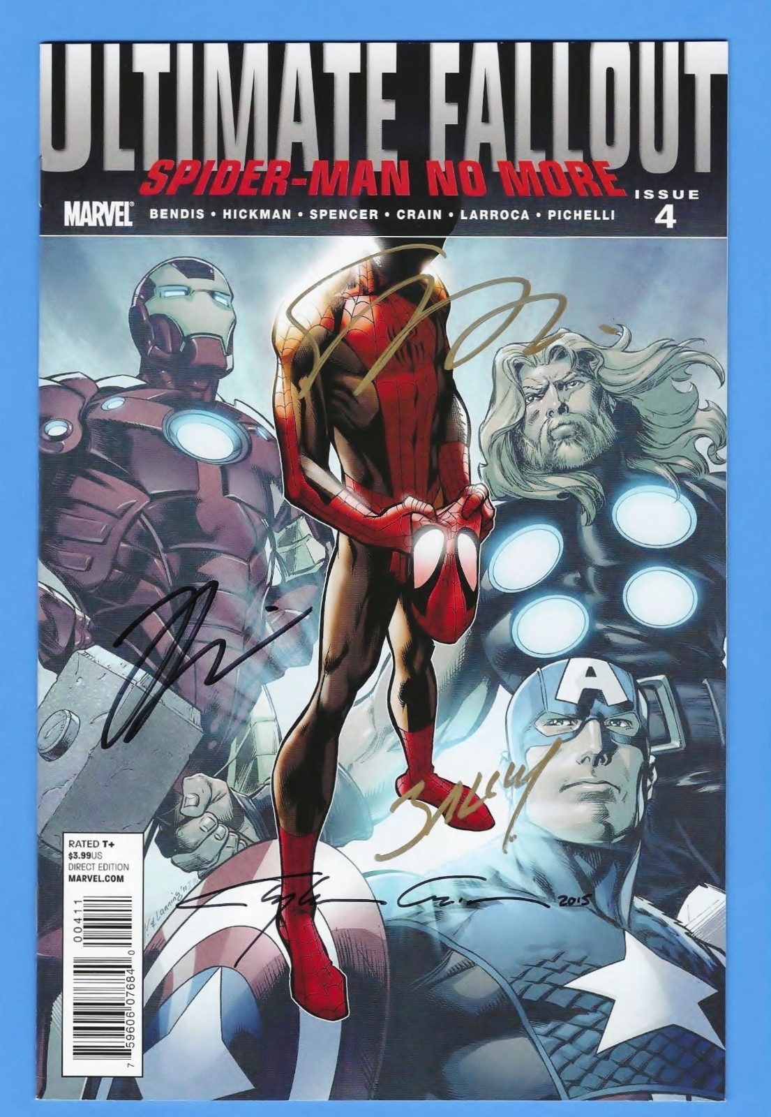 ULTIMATE FALLOUT #4 NM- 2011 / 1ST PRINT / Signed Mark Bagley, Crain, +2 more