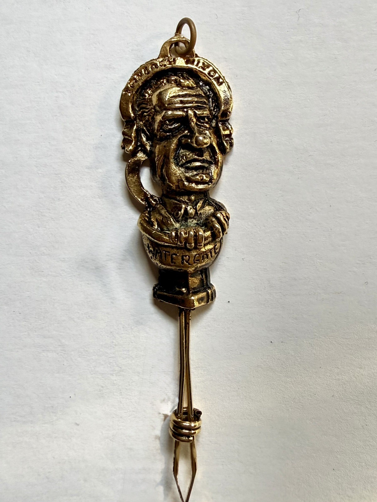 Vintage 1970’s Richard Nixon ‘Watergate’ Metal Roach Clip NOS