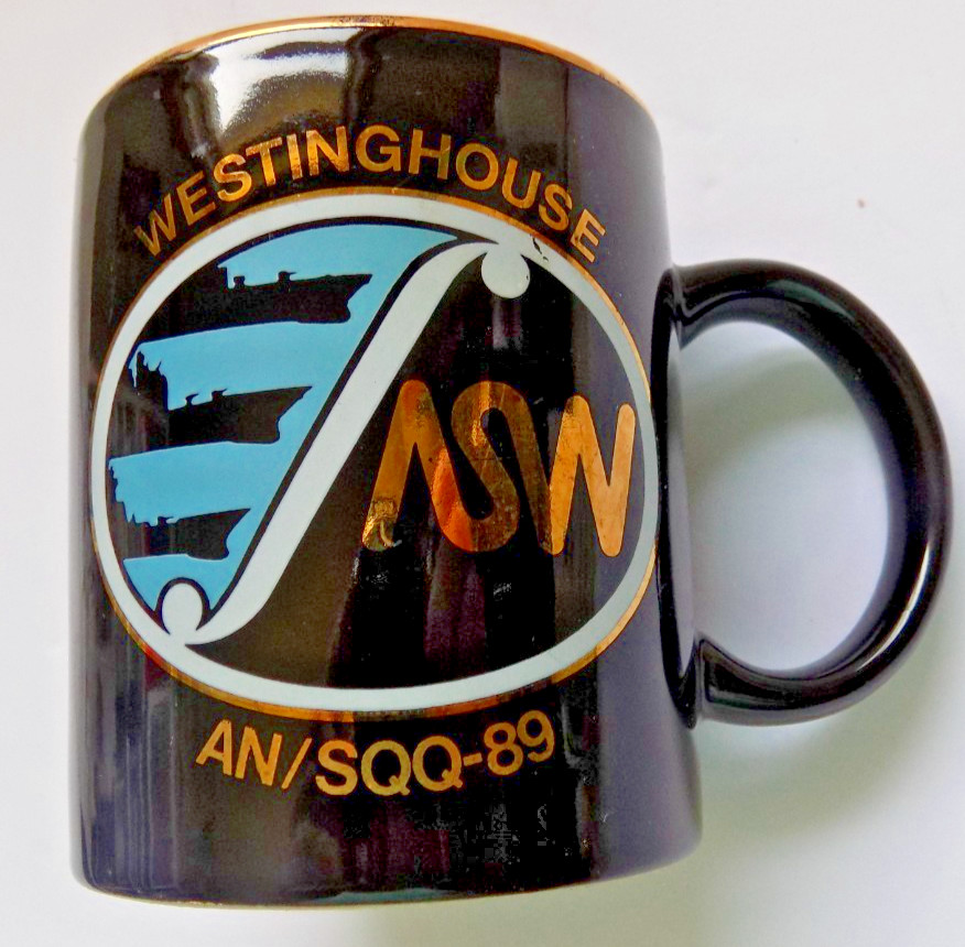 WESTINGHOUSE Vintage COFFEE MUG  AN/SQQ-89 Black