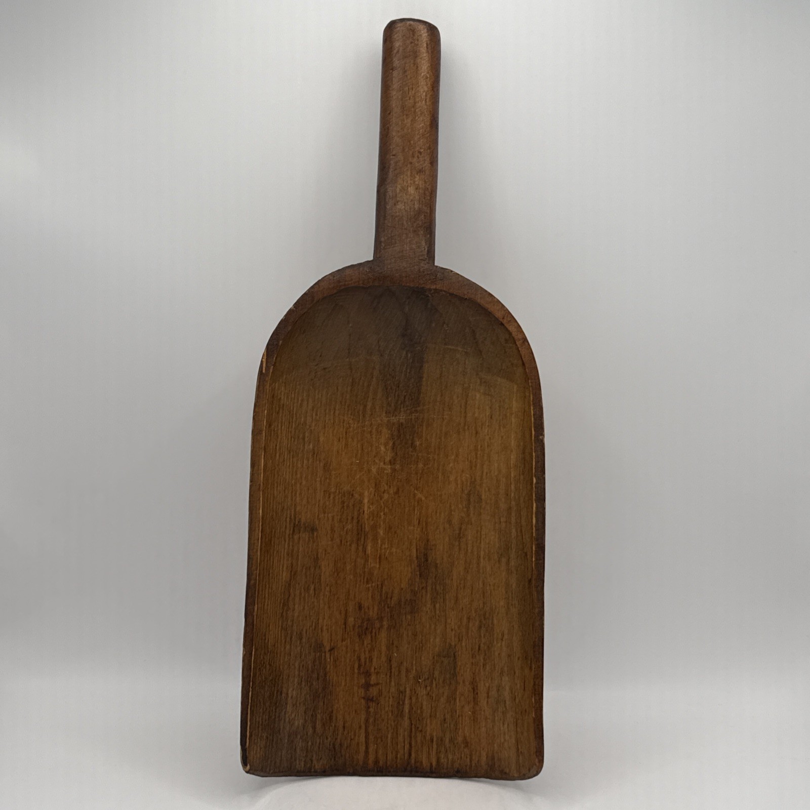 Vintage 15” Primitive Hand Carved Wood Grain Flour Scoop Farmhouse Kitchen Decor