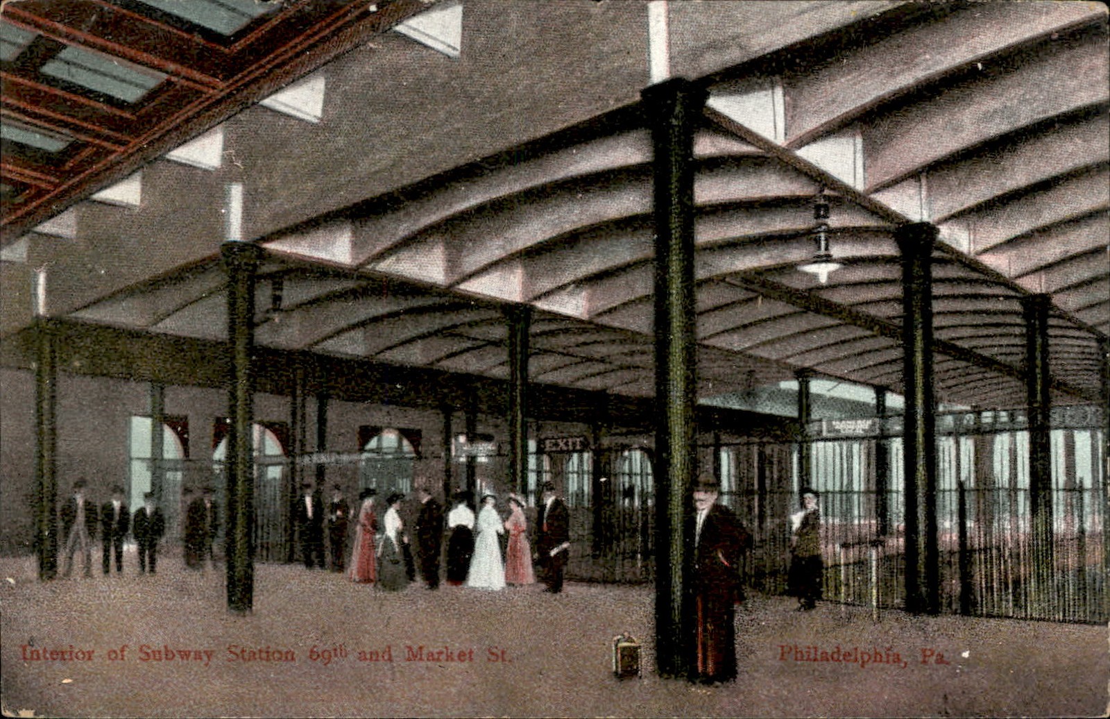 Philadelphia PA Subway Station Interior c1909 Vintage Postcard