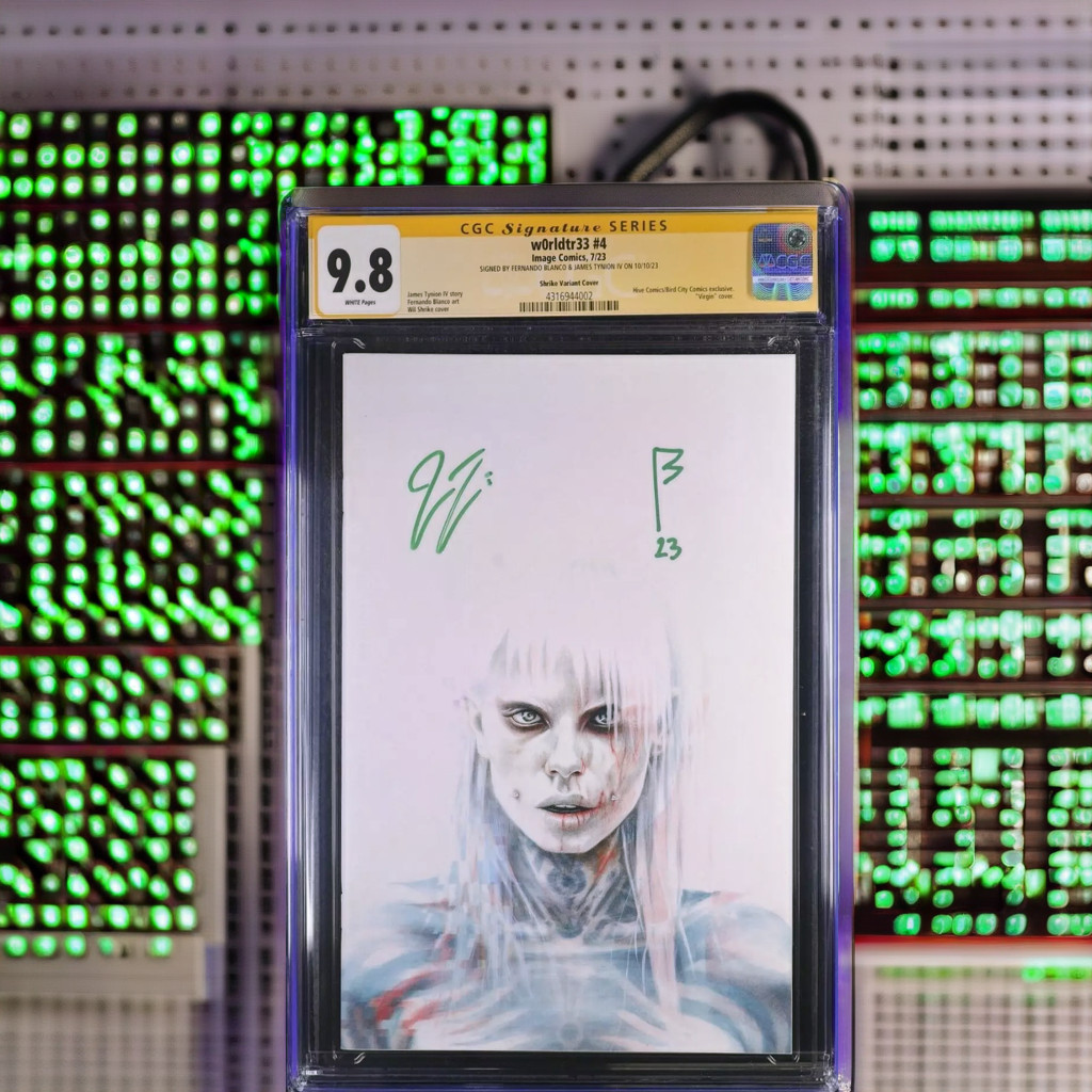 w0rldtr33 4 7/23 Shrike Variant Cover SIGNED BY FERNANDO BLANCO & TYNION  IV