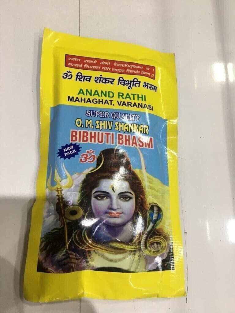 Vibhuti Bhasma,Vibuthi pure powder 80g- Holy ash, Thiruneeru, Shiva Viboothi