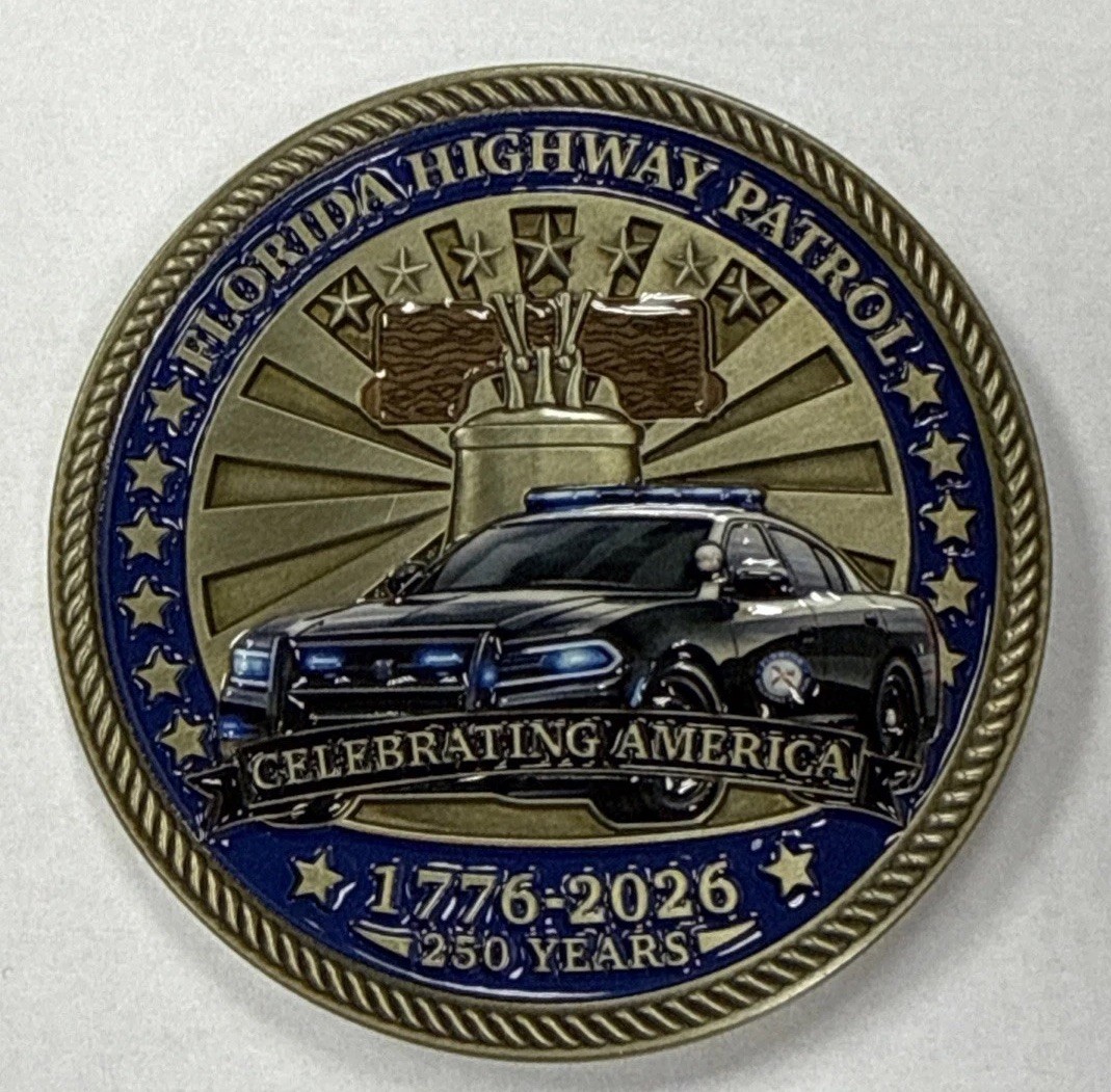 FHP Florida Highway Patrol America 250th Anniversary Challenge Coin