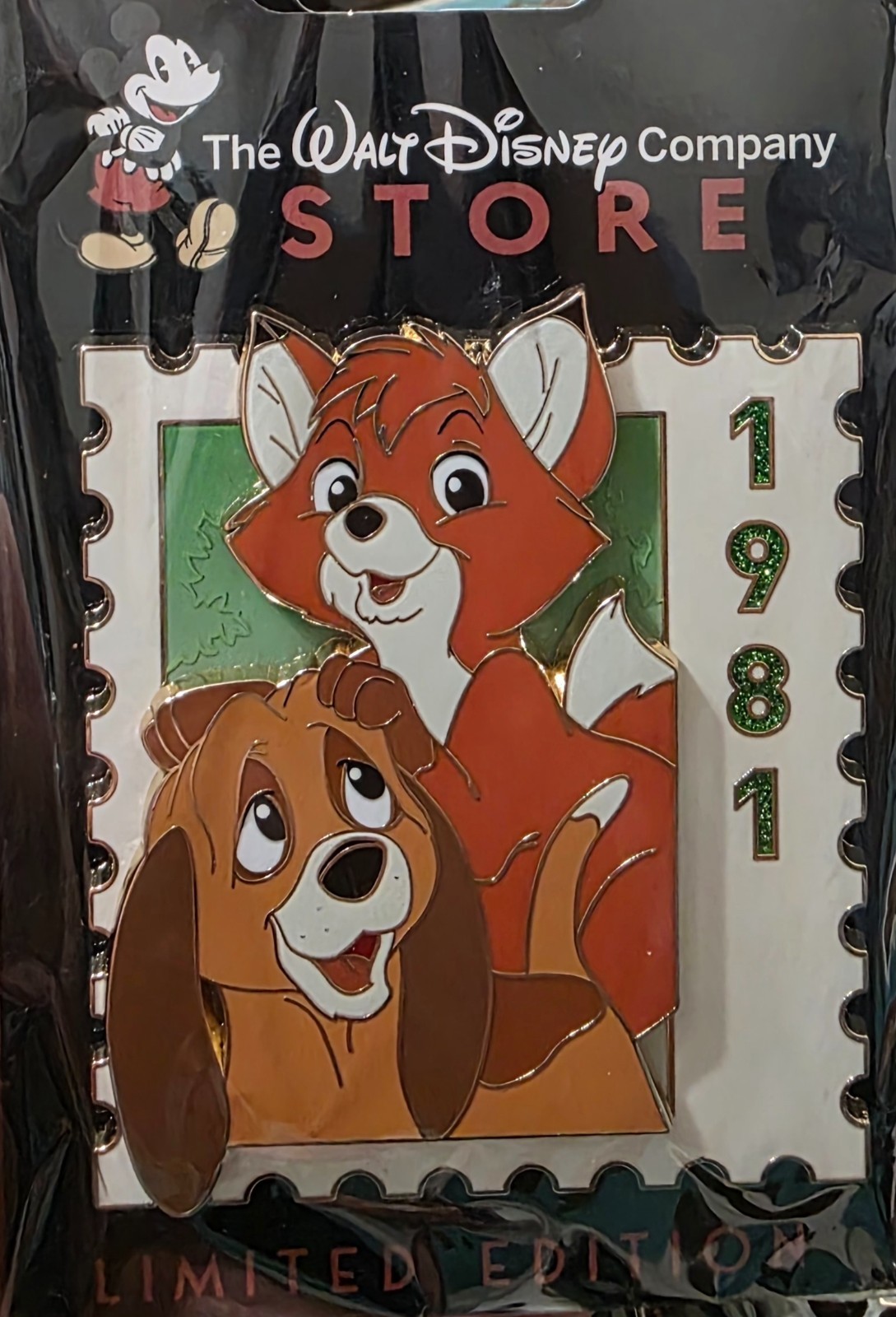 2026 D23 WDCS The Ultimate Disney Stamp LE 500 Tod & Copper 1981 Pin
