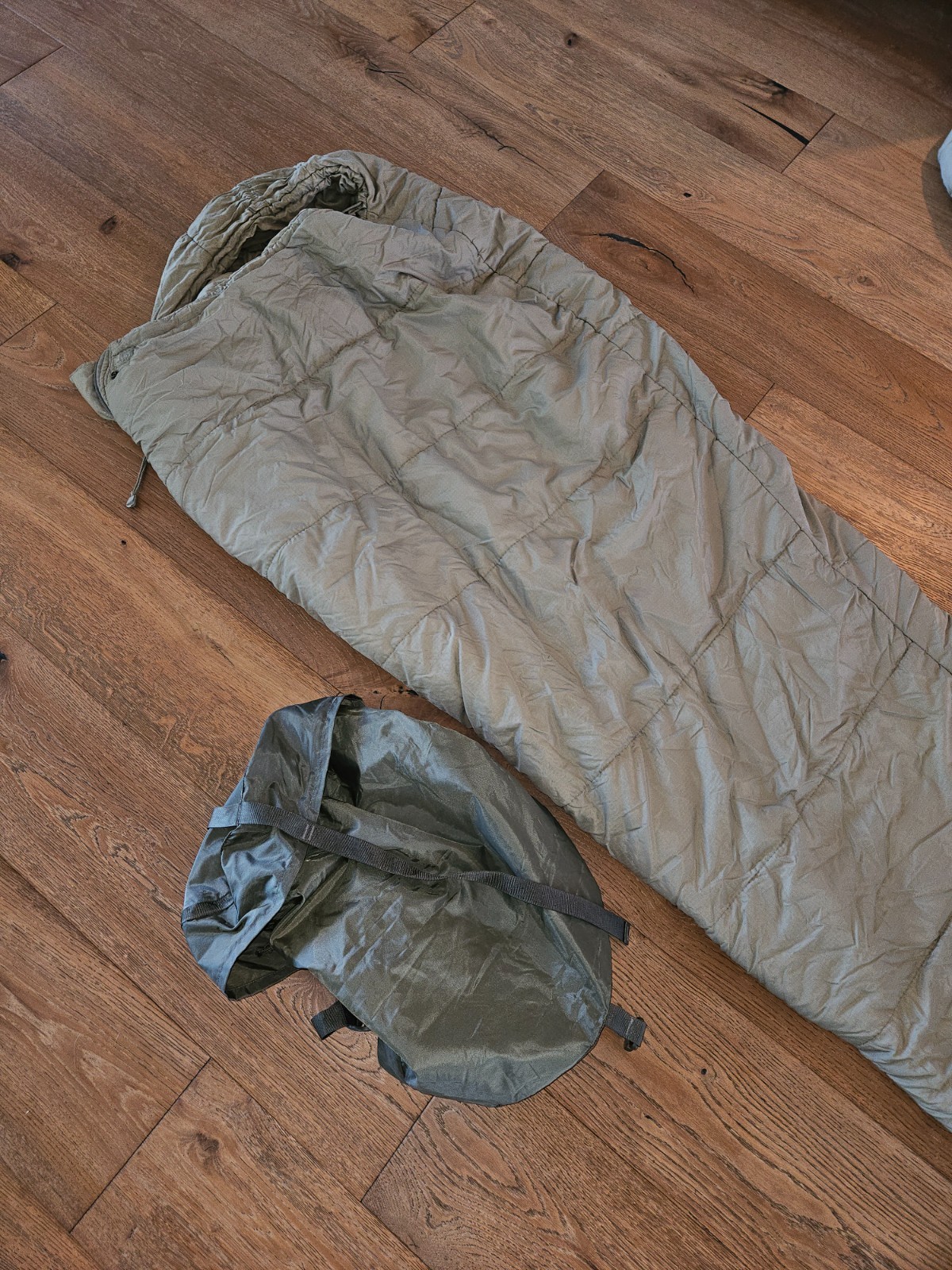 USGI Intermediate Cold Weather SLEEPING BAG Urban Grey  VGC + Stuff Sack