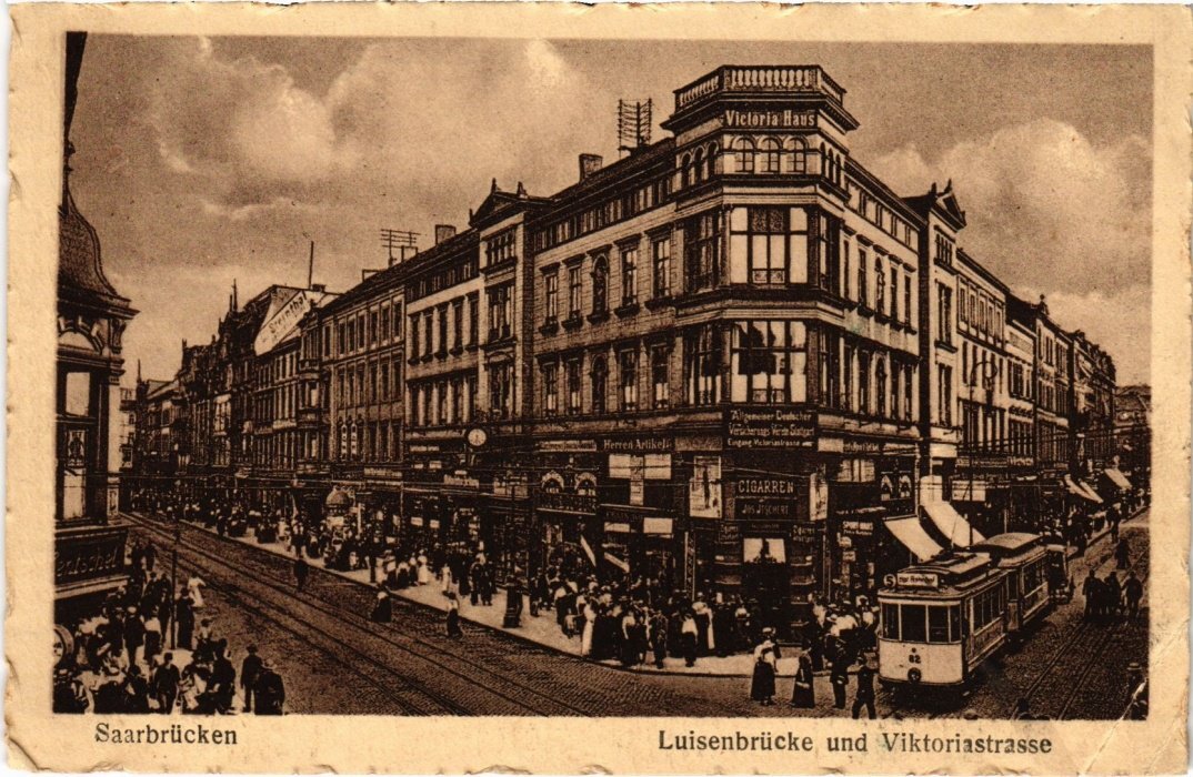 PC JUDAICA SAARBRÜCKEN - LUISENBRÜCKE UND VIKTORIASTRASSE (a1286)