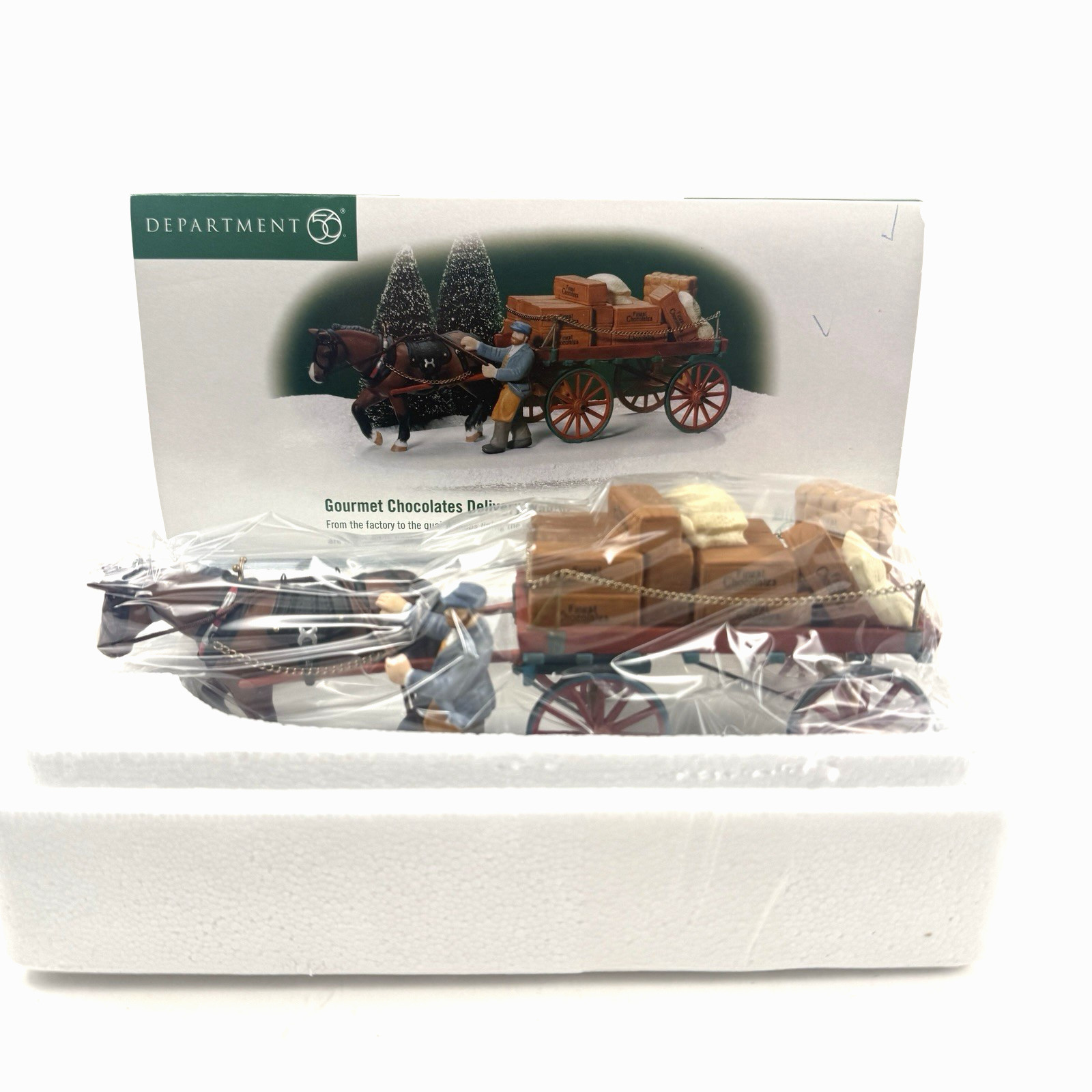 Department 56 Dickens Village Gourmet Chocolates Delivery Wagon Horse 58523