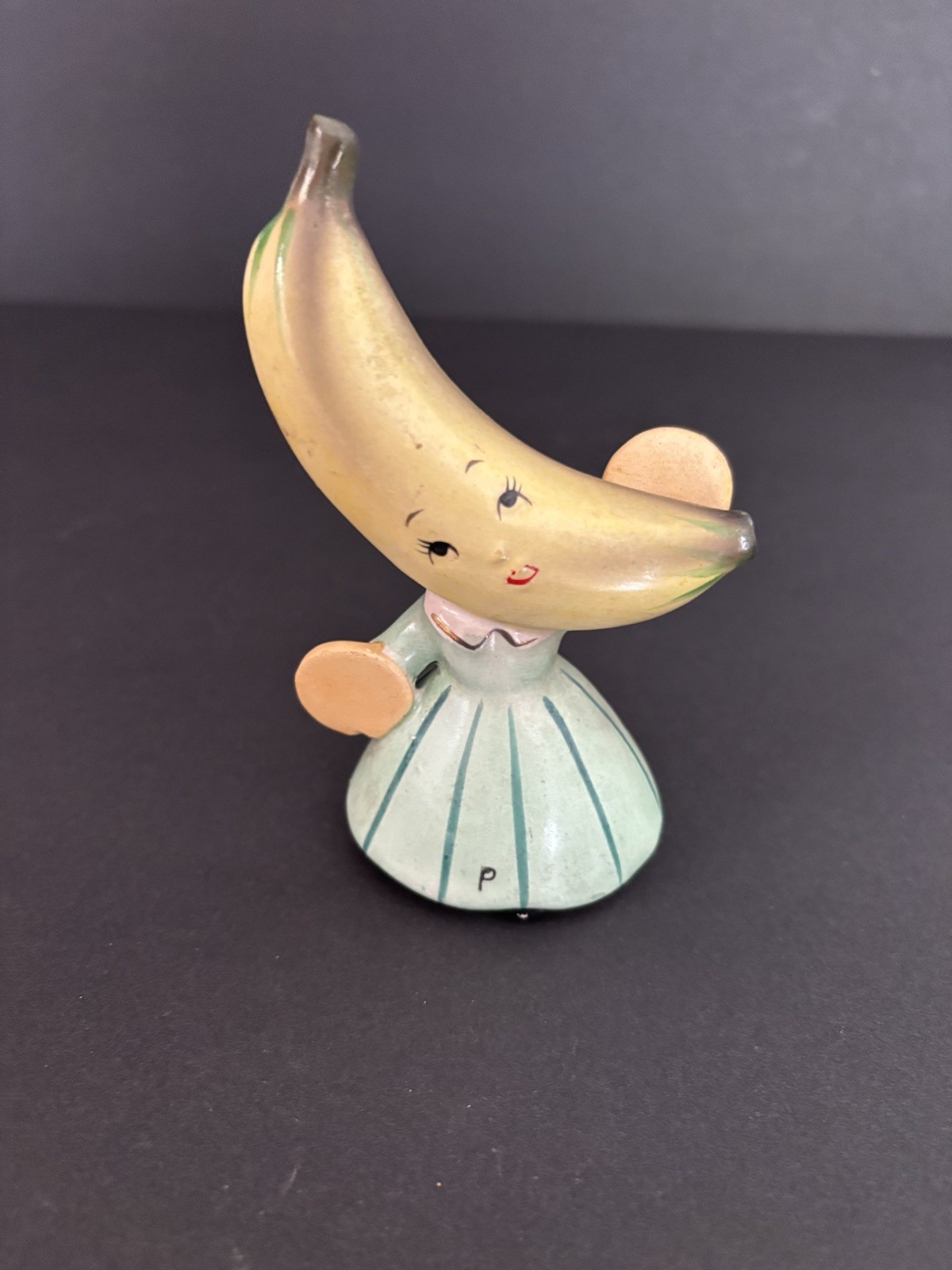 Vintage Napco Anthropomorphic Musical Fruit Pepper Shaker Banana 