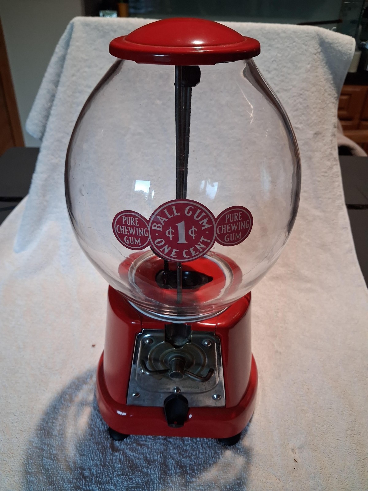 VINTAGE 1920's ADVANCE MODEL D PENNY GUMBALL MACHINE COIN OP VENDING