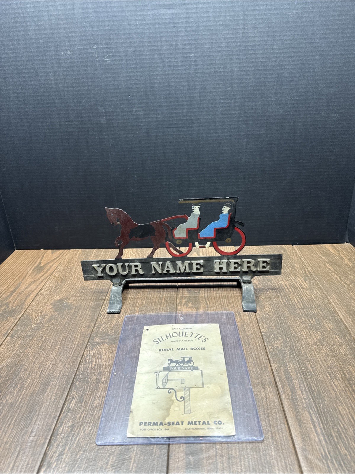 Vintage SILHOUETTES RURAL MAIL BOX SALESMAN SAMPLE 