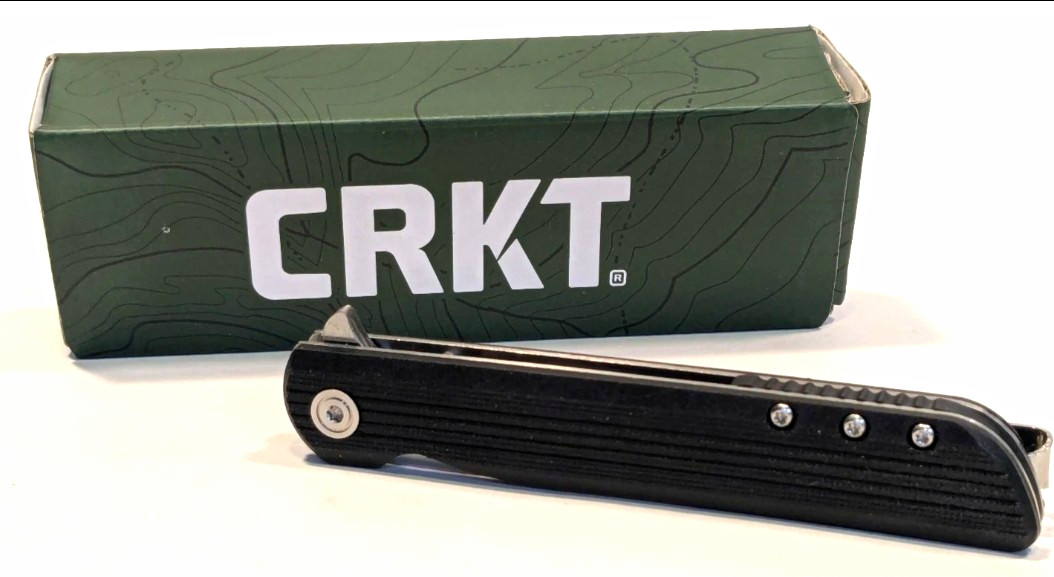 CRKT 3810 Black Manual Folding Pocketknife, Plain Clip Point, Liner Lock
