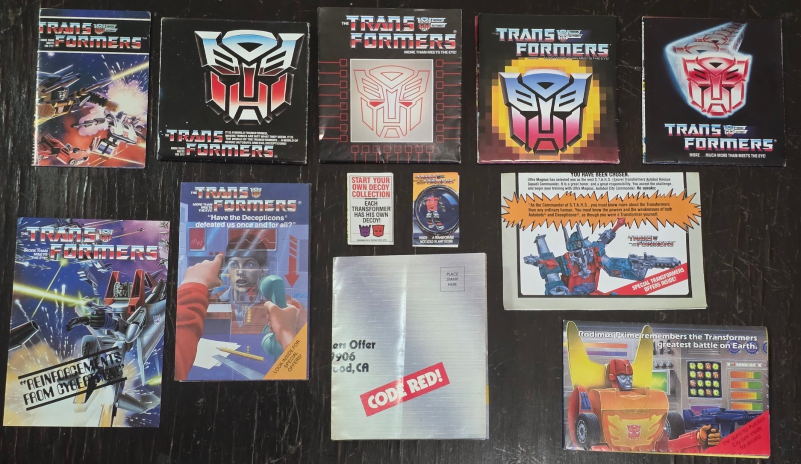 Transformers G1 CHECKLIST & CATALOG LOT x12 1985-1989 Great Condition
