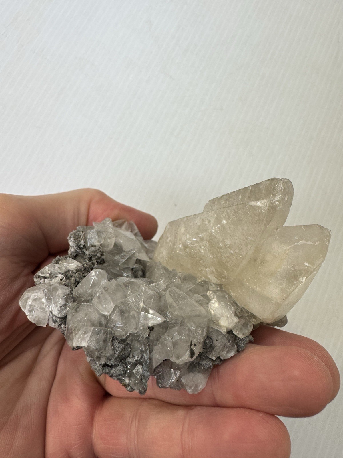 Chalcopyrite On Calcite , Sweet Water Mine Display Piece ( Missouri )