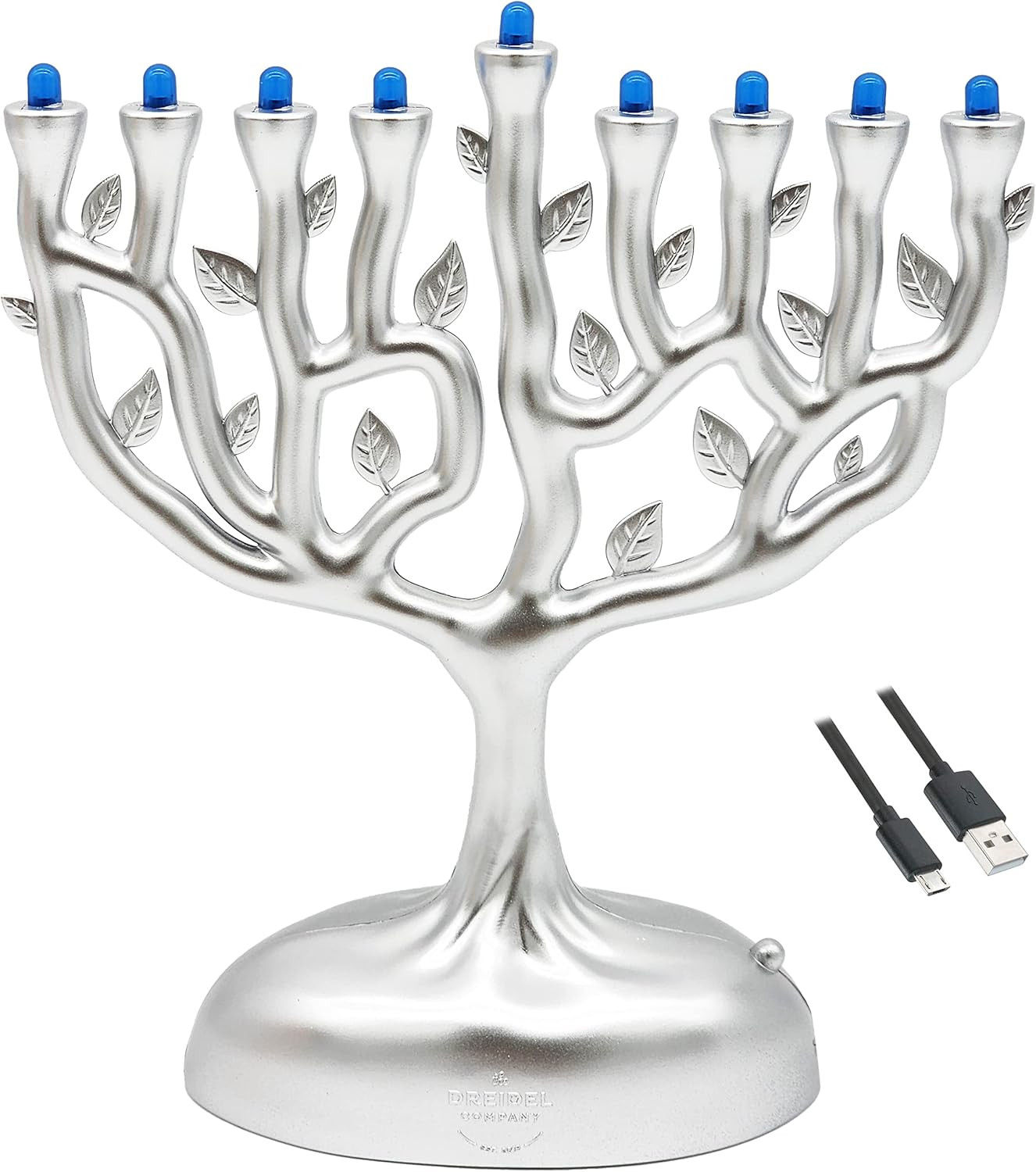 Mini Electric Menorah, Tree of Life Design Hanukkah Menorah, LED, Travel, Batter Mini Electric Menorah, Tree of Life Design Hanukkah Menorah, LED, Travel, Batter