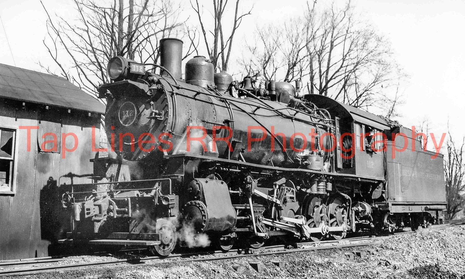 Chesapeake Western Ry #112 4-8-0 Elkton, VA Circa 1946 NEW 5X8 PHOTO