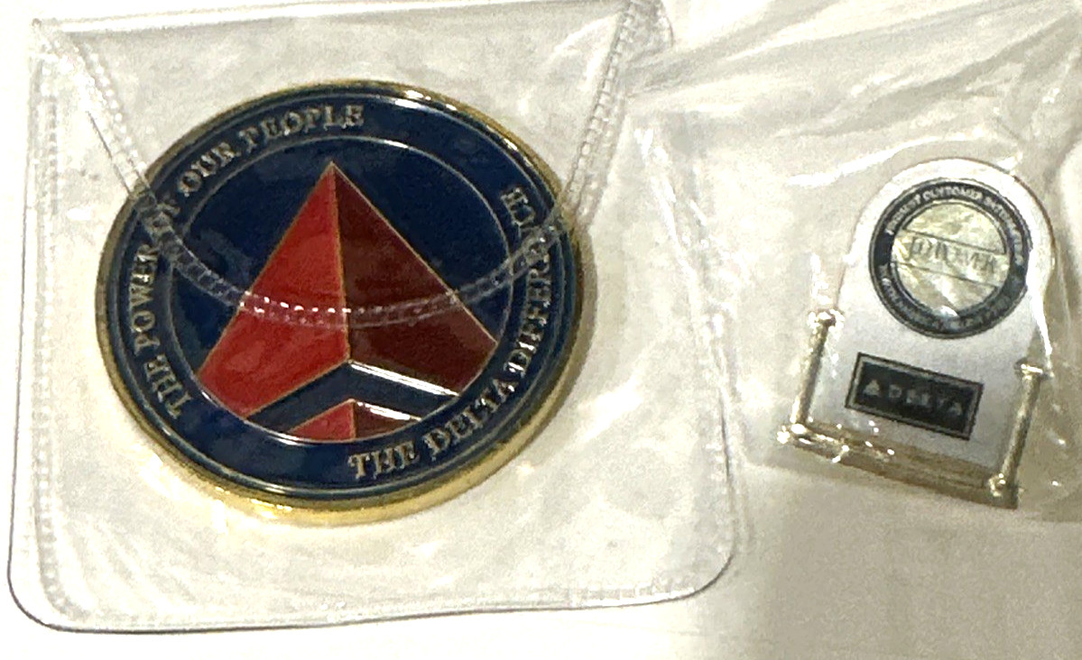 new 2021Delta Air Lines J.D. Power Award Challenge Coin Metal Medal Collectible