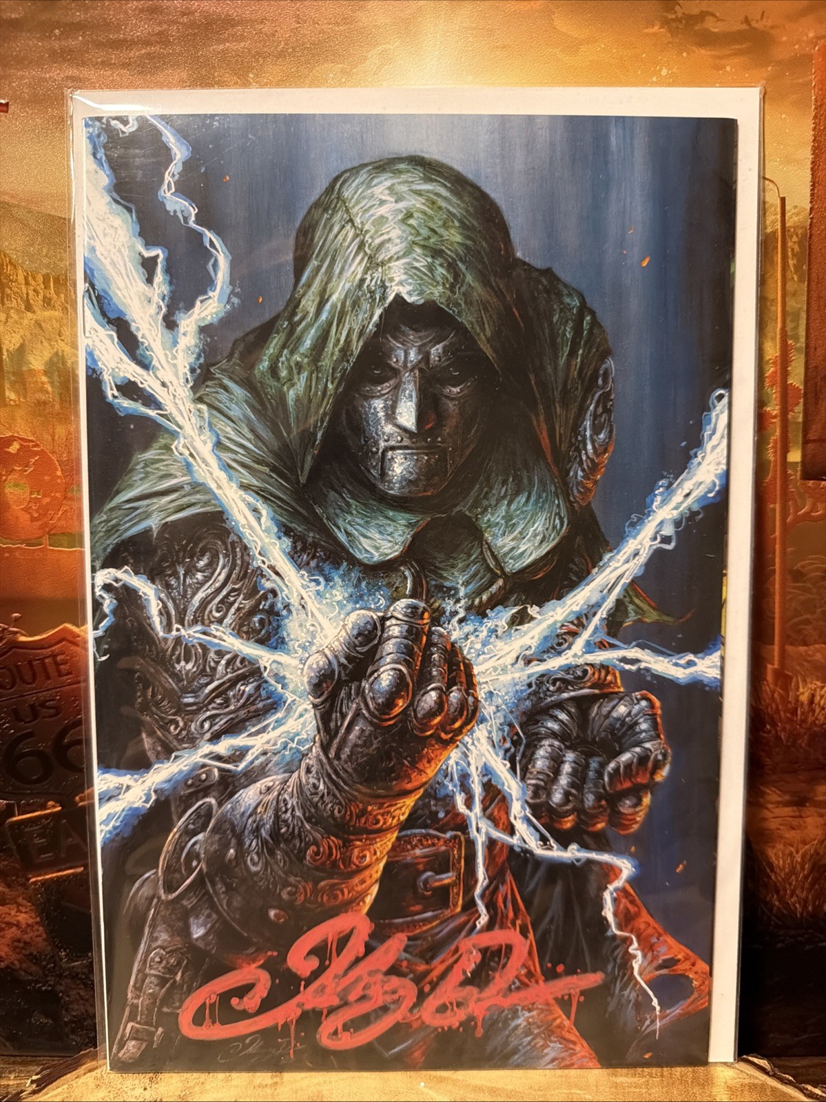 Doomquest #1| Dr. Doom | Desjardins VIRGIN Variant SIGNED BLOODY SIG | COA