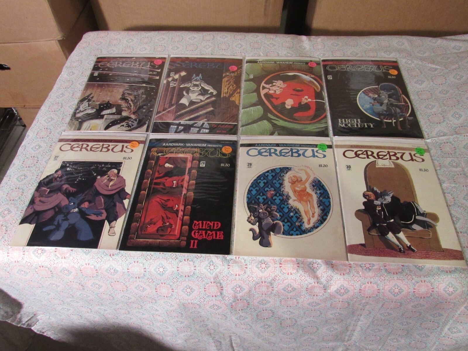 Large Lot Of Cerebus Comics  Total of 28   Pictured   Bags and Boards.