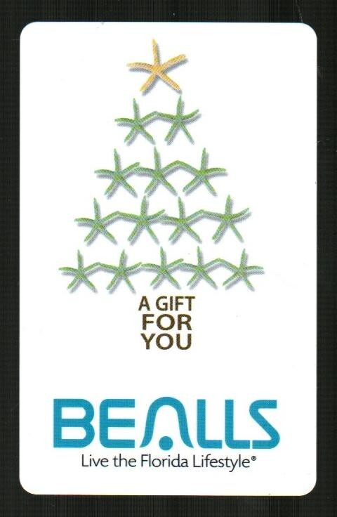 BEALLS Starfish Christmas Tree ( 2008 ) Gift Card ( $0 )