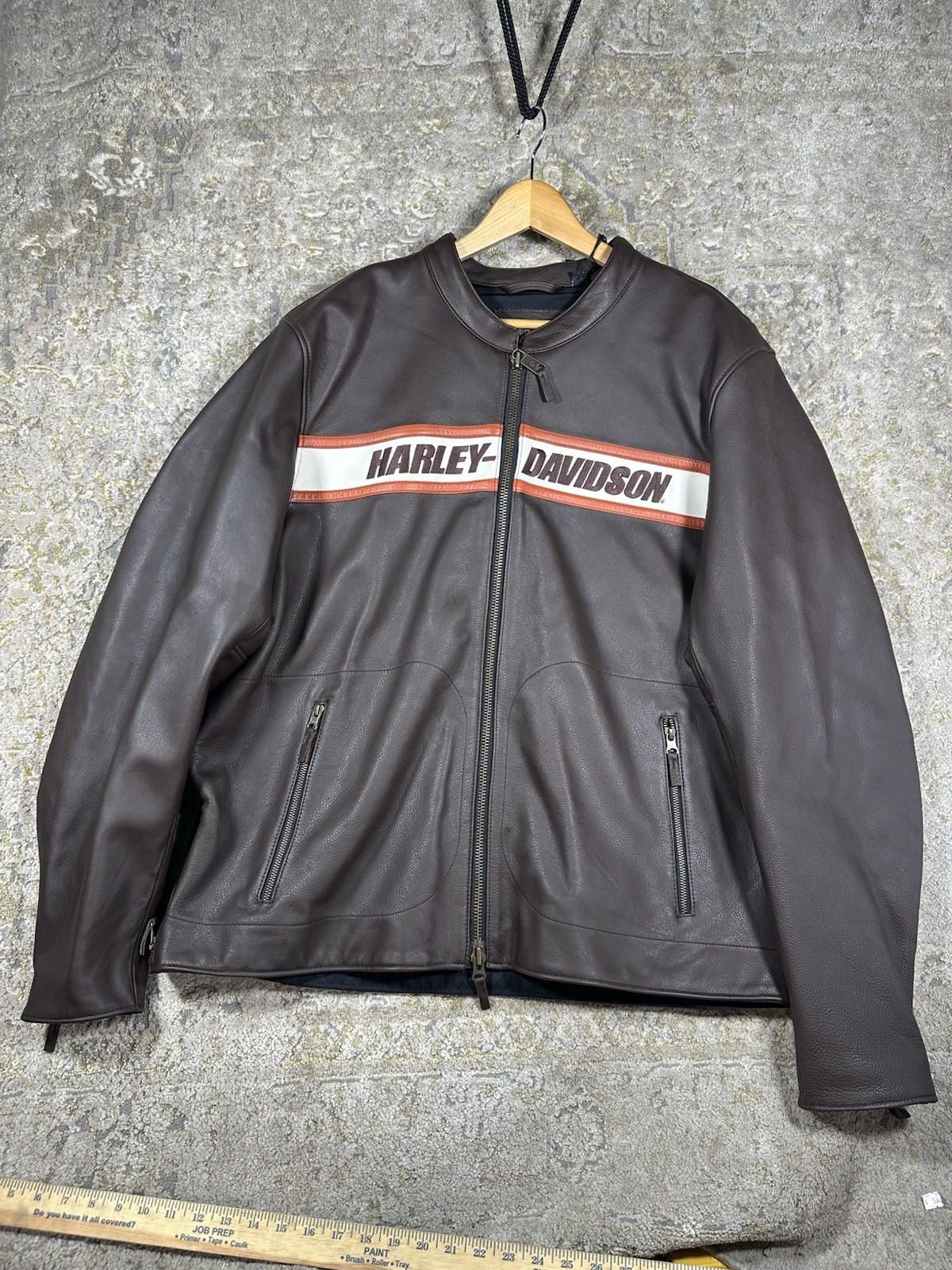 NWT Harley-Davidson Victory Lane II Brown Leather Riding Jacket Men\'s Size 2XL