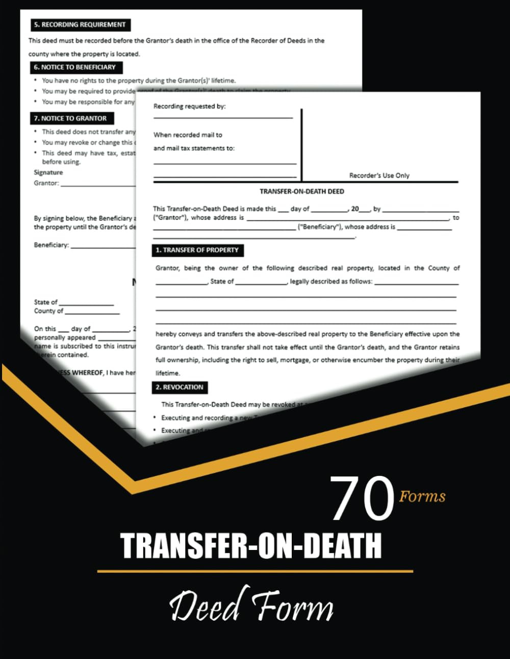 Transfer-On-Death Deed Form: TOD Document for Grantor and Beneficiary