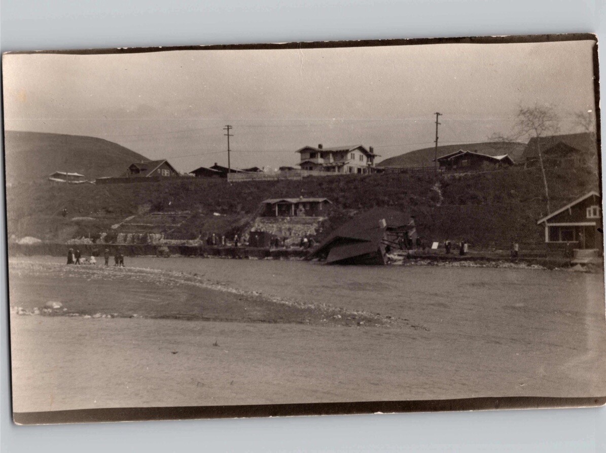 c1913 Flood Of Highland Park Los Angeles California CA RPPC Real Photo Postcard