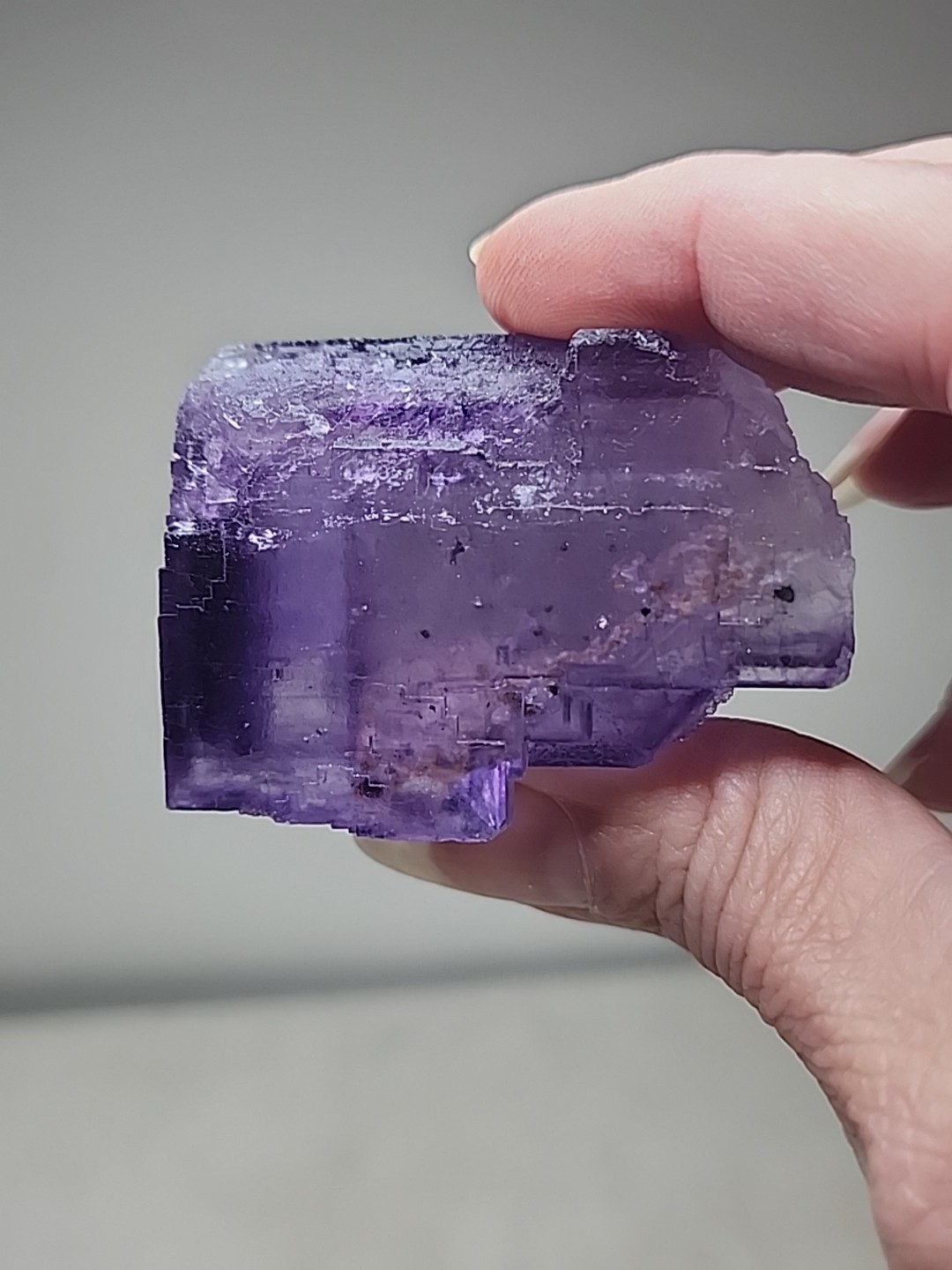 Fluorite Crystal Cave In Rock, Fully Etched Floater Zoned Phantom Specimen