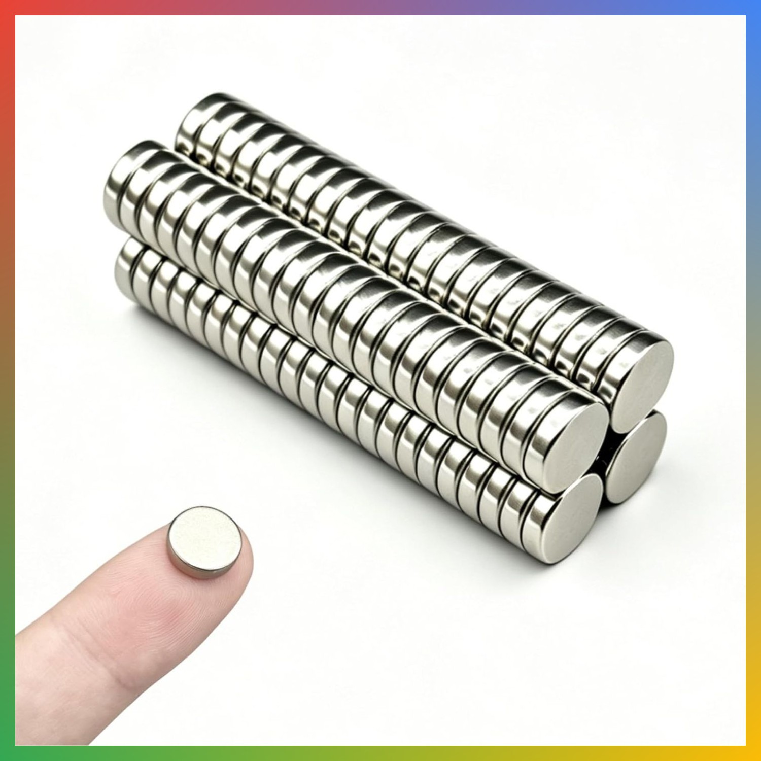 60Pcs Small Round Fridge Magnets,10x3mm Mini Magnets for 3D Printing,Refrigerato
