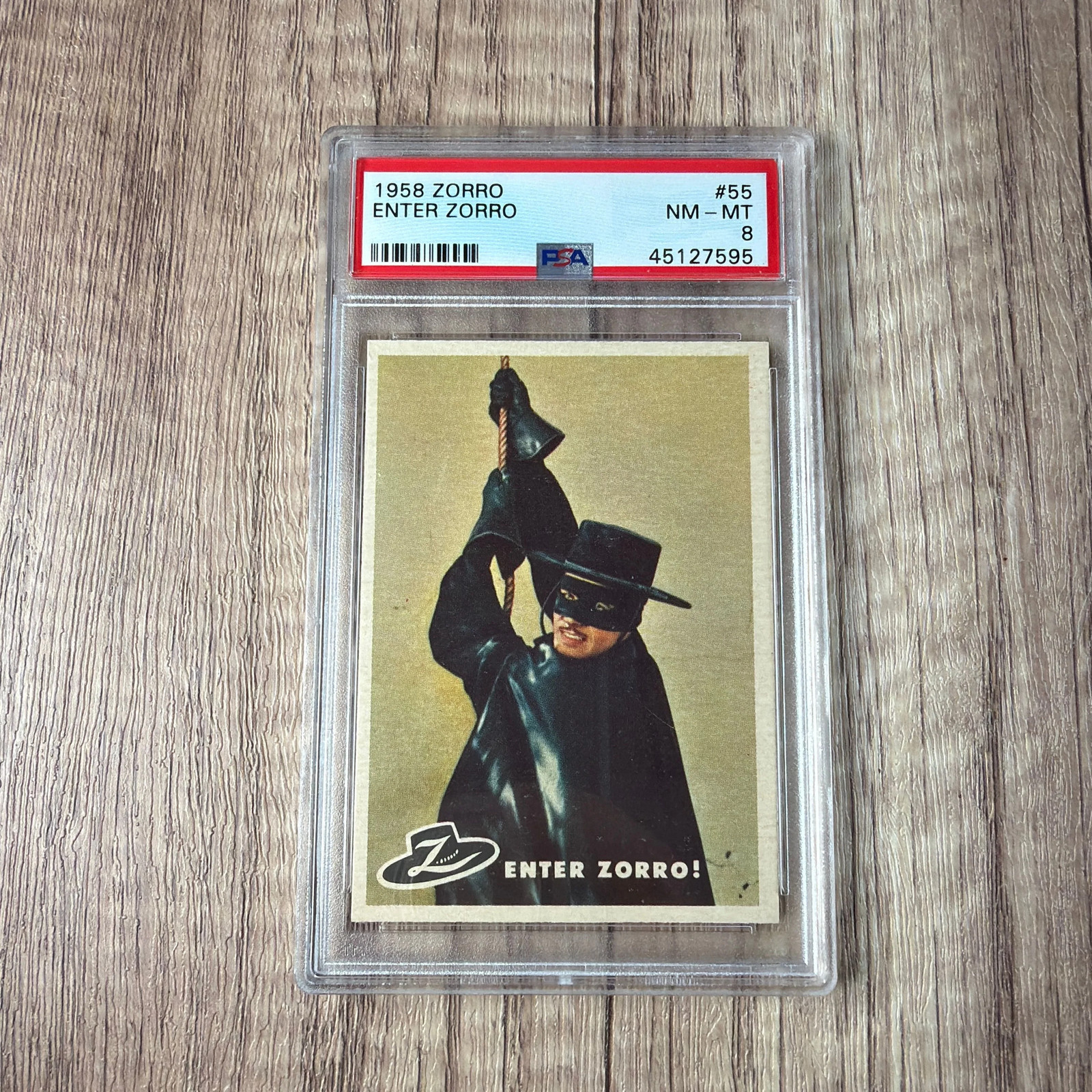 1958 Topps Zorro #55 Enter Zorro PSA 8 NM-MT Walt Disney