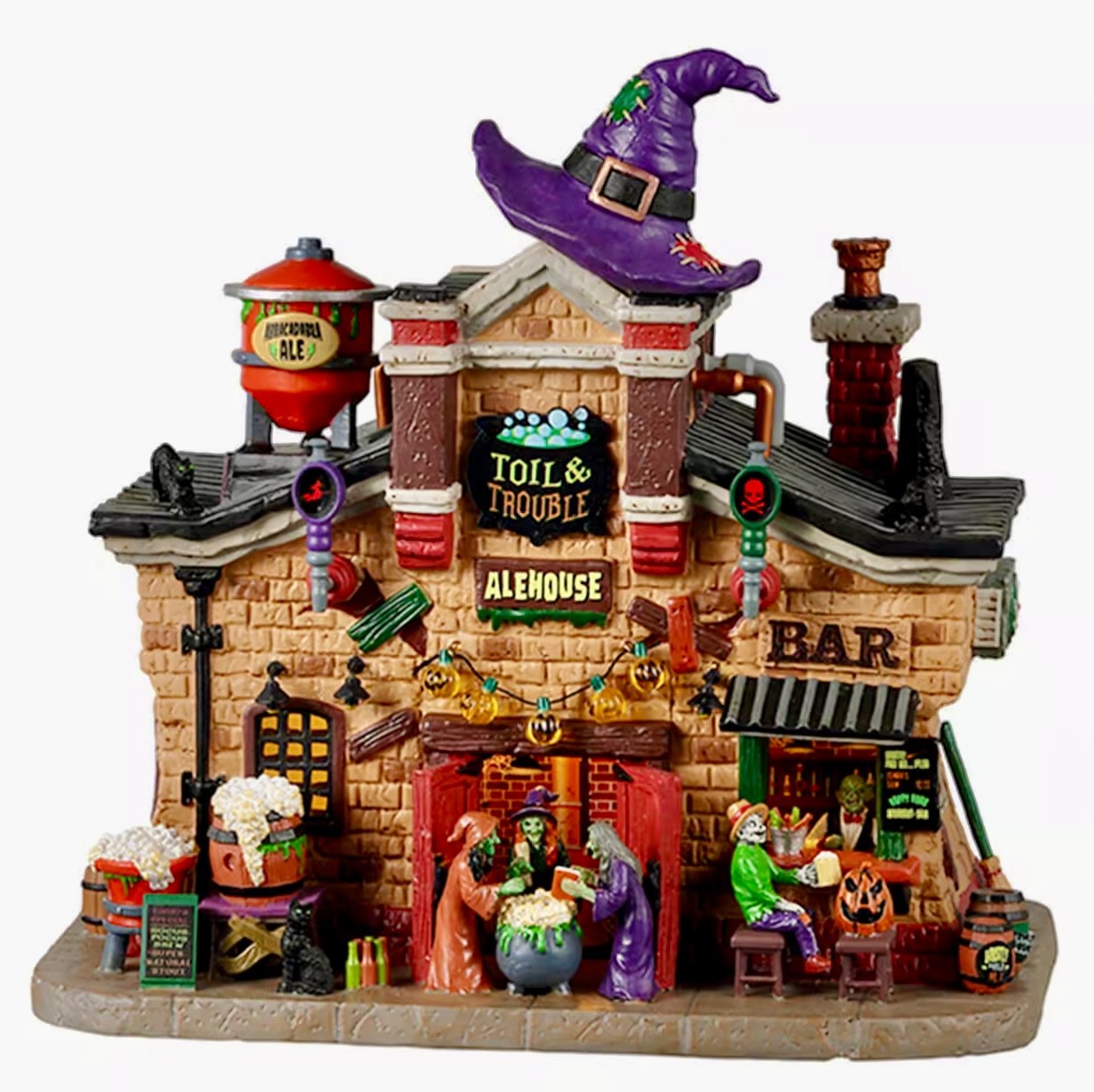 Lemax Spooky Town Toil & Trouble Alehouse #25852 Brand New Lighted Building