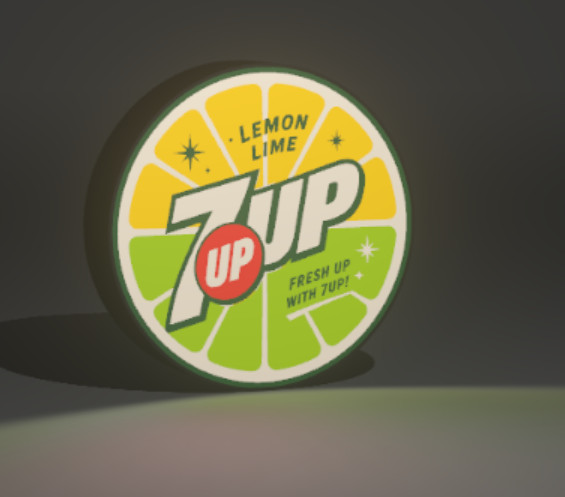Vintage 7 UP Soda Light Box Retro 3D Printed Light Box Sign 9\