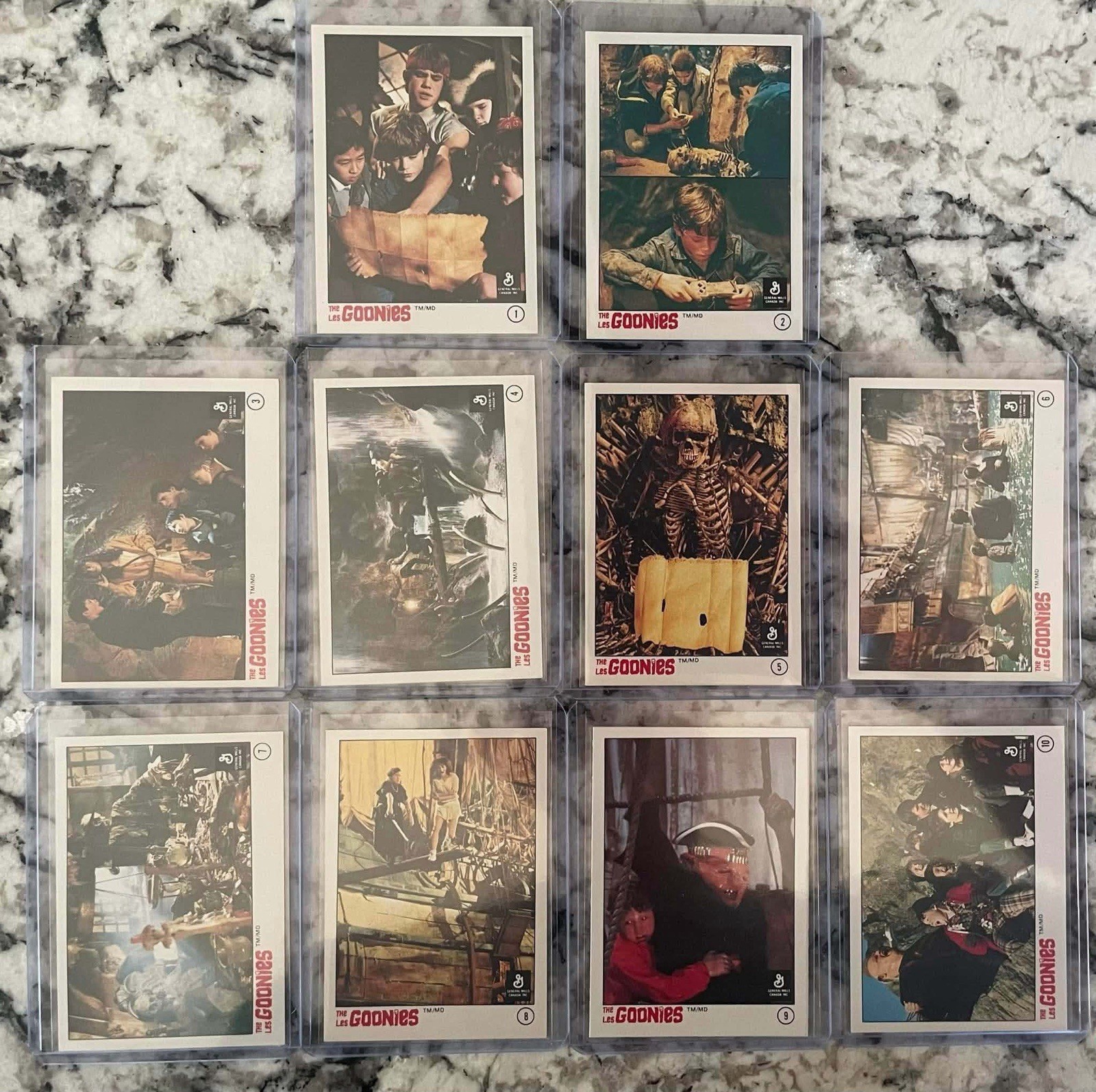 1985 Goonies General Mills Cereal Canadian Full Set Cards - VERY RARE