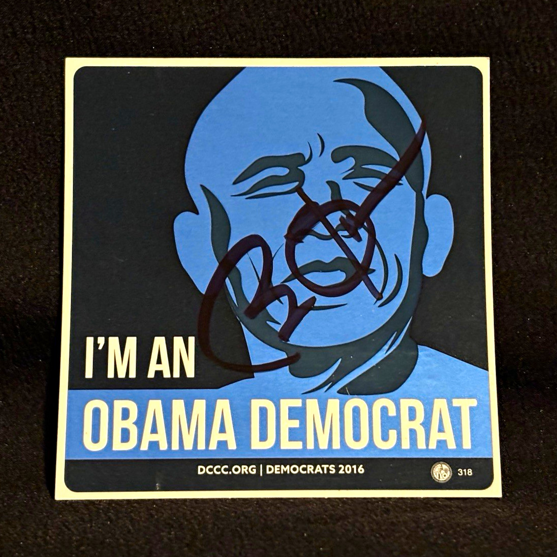 RARE President Barack H Obama signed 2016 Campaign Decal Autographed 🇺🇸
