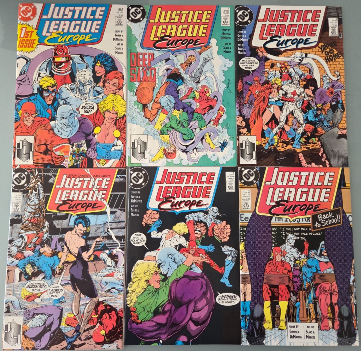 JUSTICE LEAGUE EUROPE #1-50 (1989) DC #6 1ST CRIMSON FOX FULL COMPLETE RUN