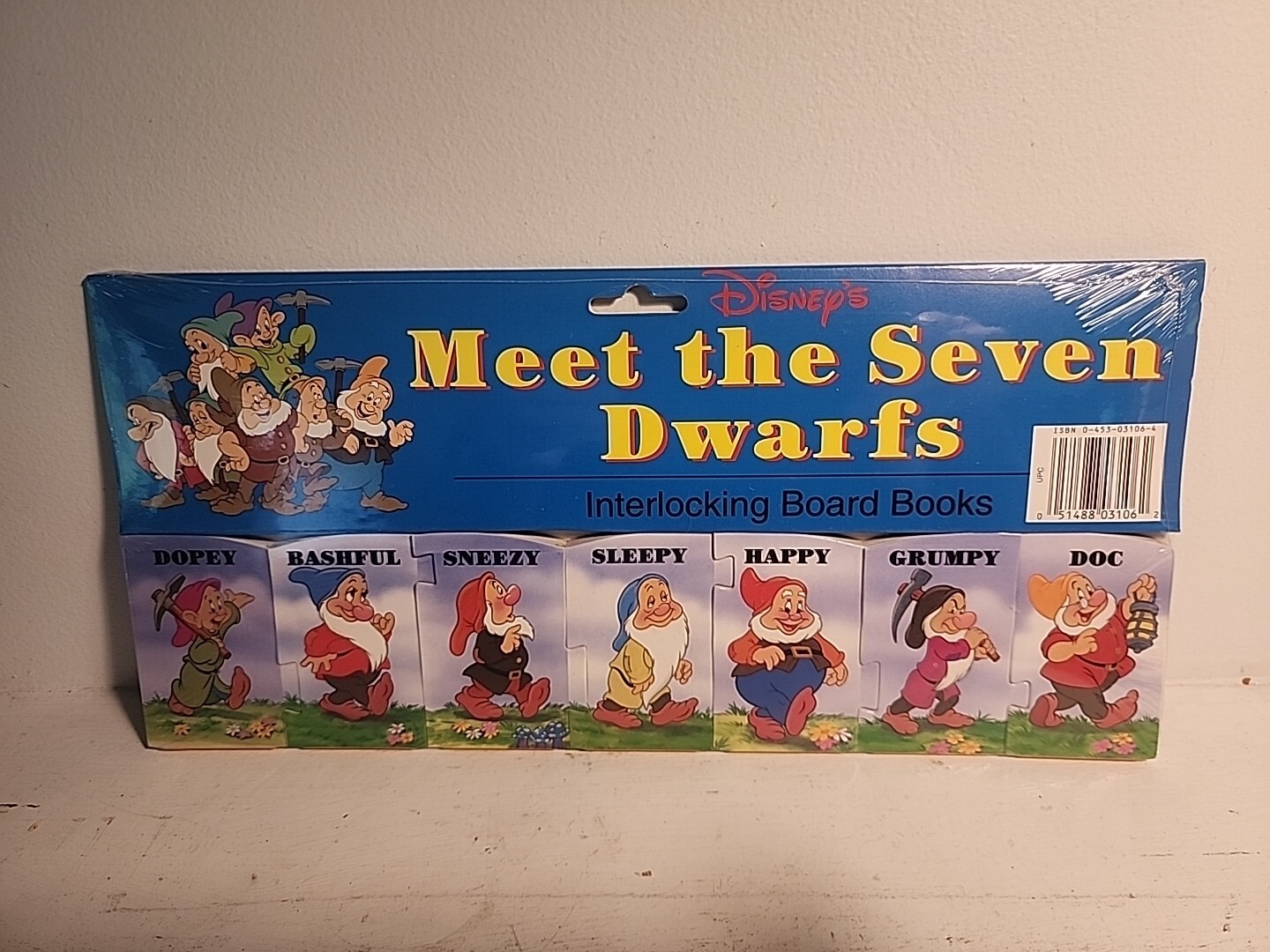 Vintage 1993 Disney's Meet the Seven Dwarf's Interlocking Board Books NIB