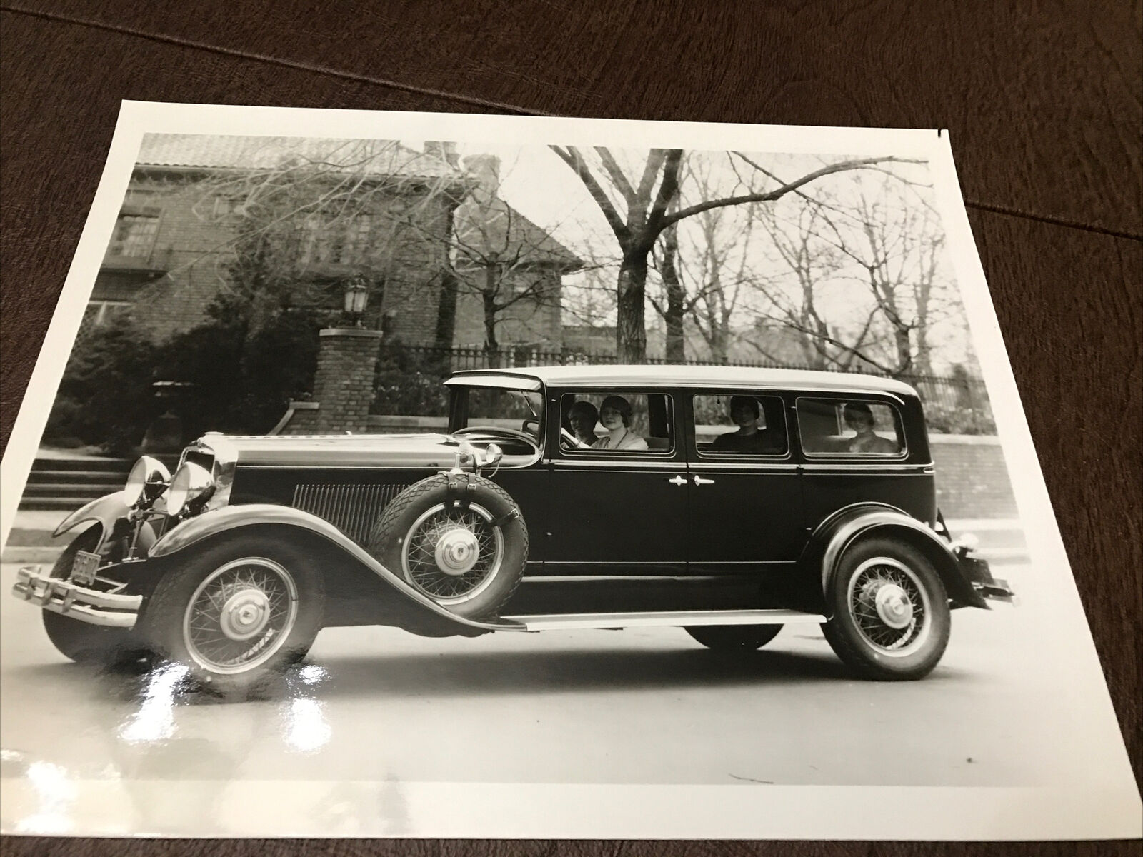 1931 Studebaker President Eight With Four Flapper Girls 35mm Photograph