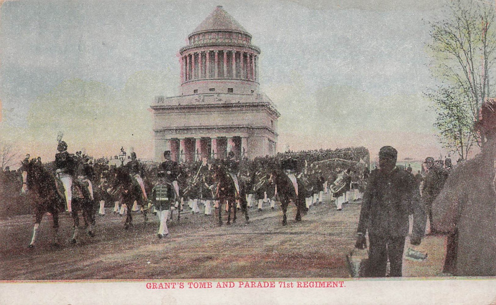 New York City Grant\'s Tomb Military Army Parade Vtg Postcard J7