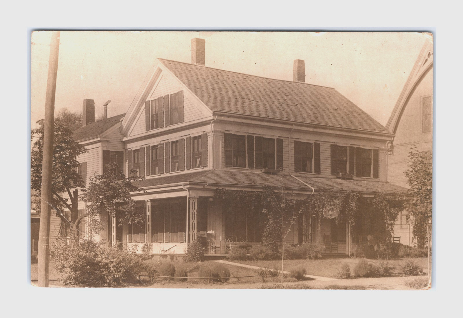RARE Antique CYKO-sb UU RPPC Colonial Inn East Central St Natick MA