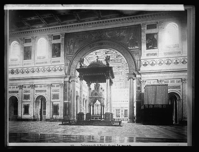 Photo:Rome Italy St. Paul Outside the Walls Interior Basilica 1900s