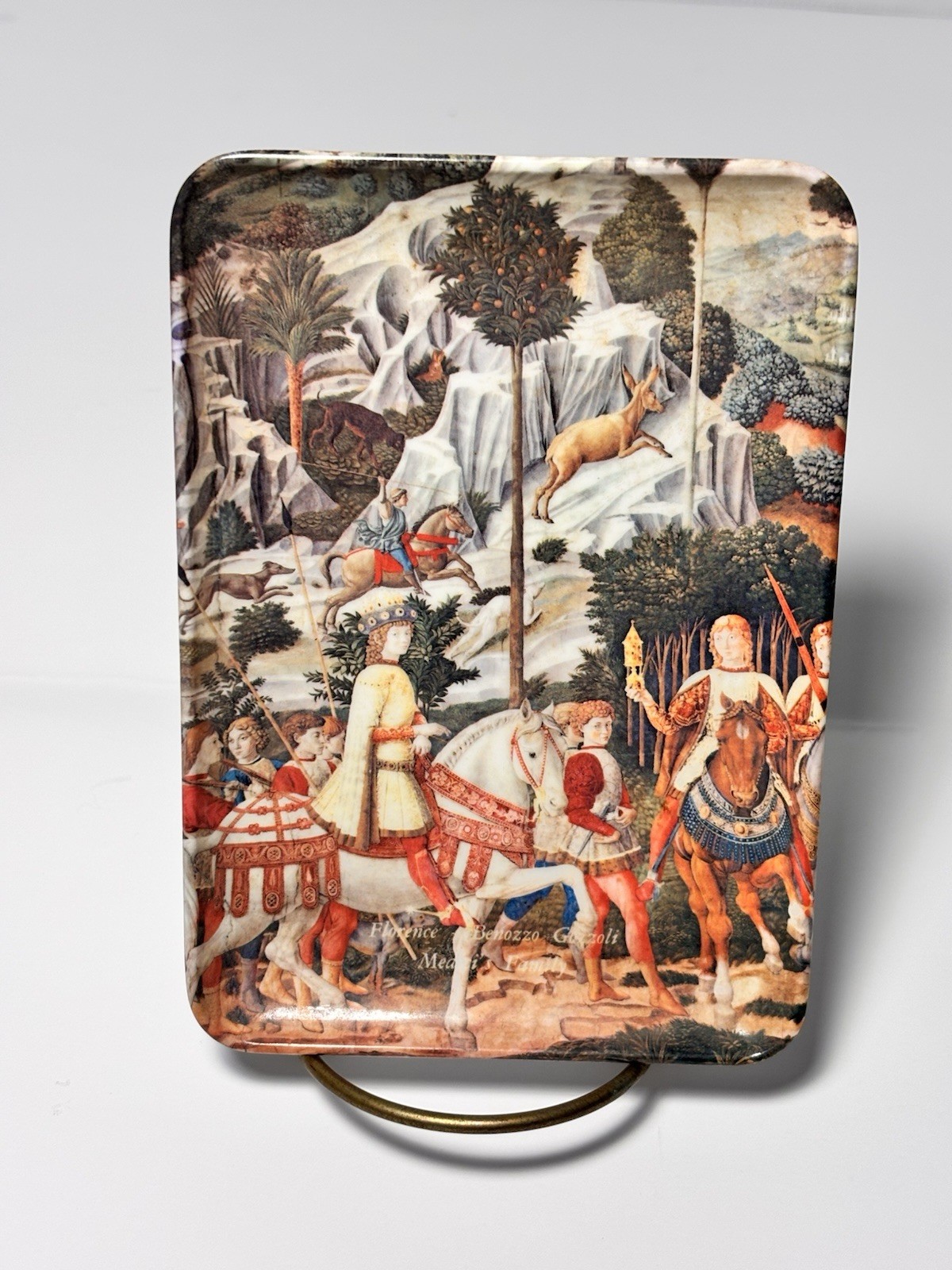 Vtg Mebel Melamine Tray Florence Italy Benozzo Gozzoli Artist Medici\'s Family