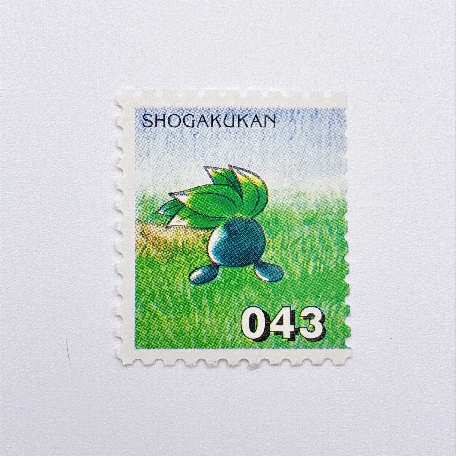Pokemon Stamp Style Oddish Shogakukan Mini Card Vintage No.043 Retro Japan