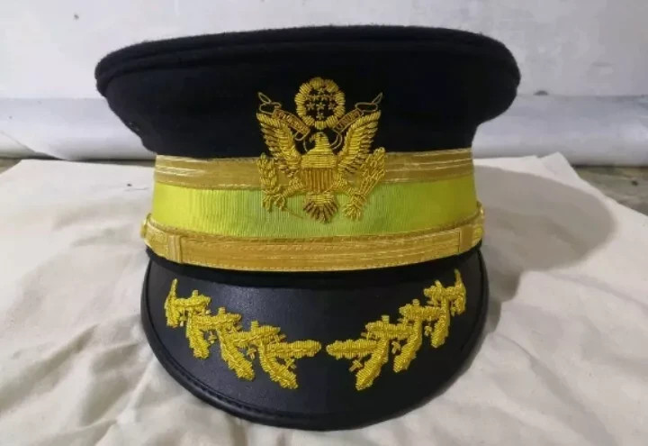 WWI U.S. Army M1902 Officer Cap – Cavalry General Replica Hat | All Sizes